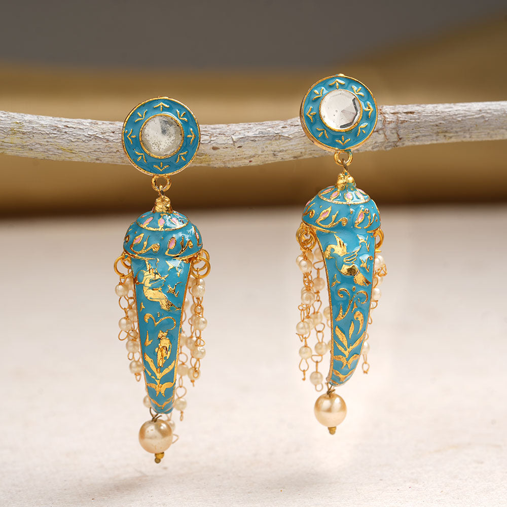 Aashna- Stone Studded Dangler Earrings