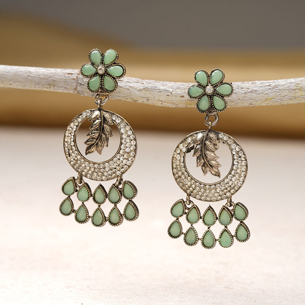 Aira- Stone Studded Dangler Earrings