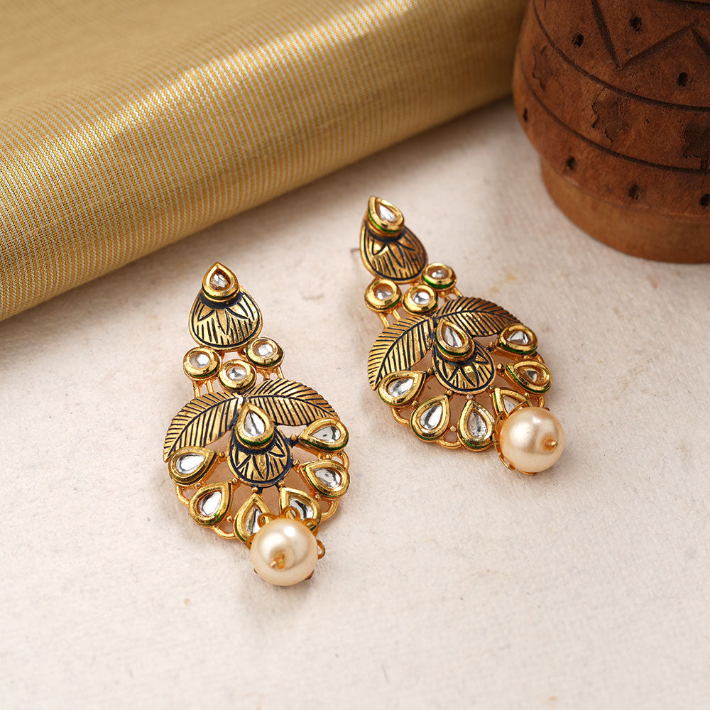 Amoli- Hangigng Pearl Dangler Earrings