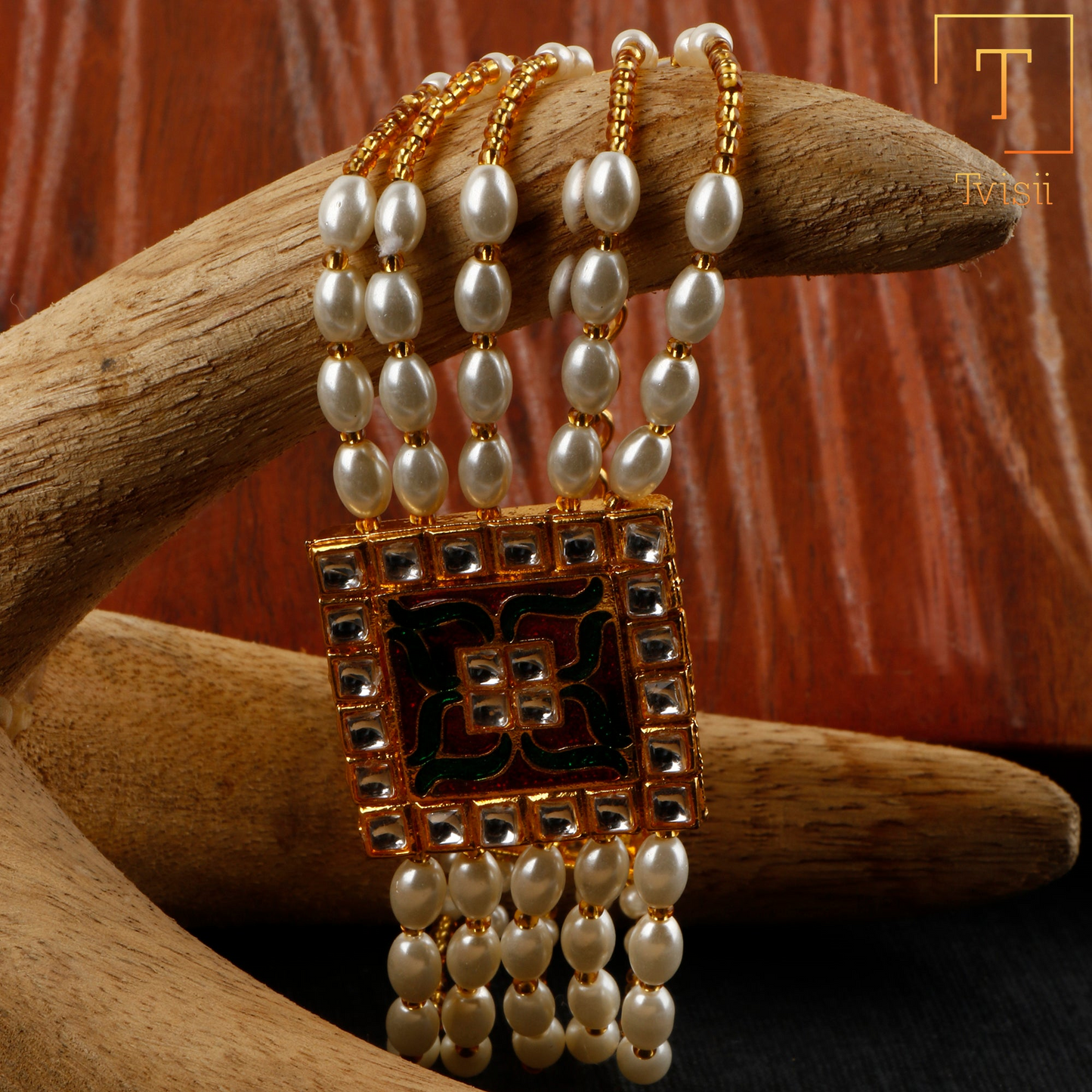 Mandira- Kundan studded Meenakari Bracelet