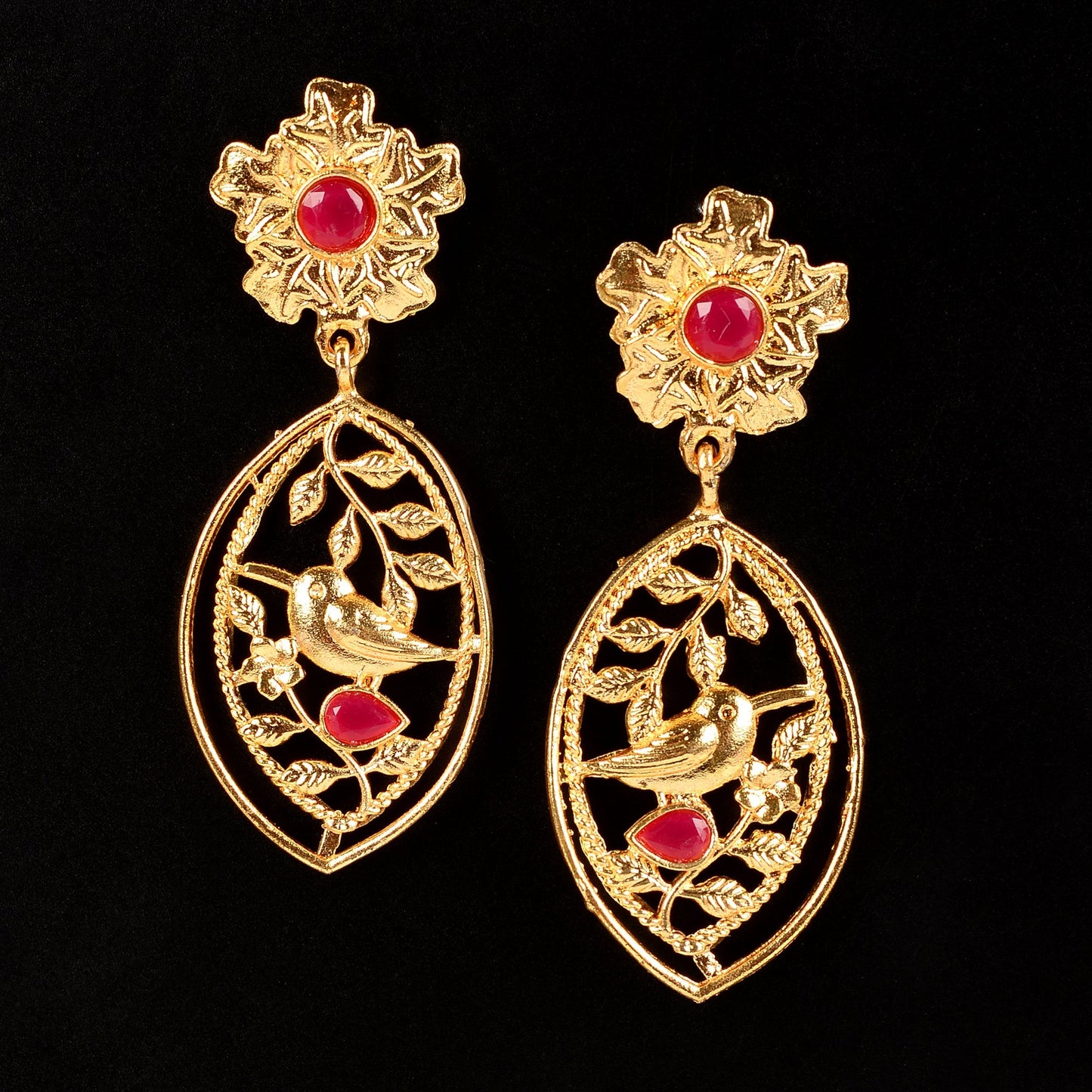 Meera- Stone Studded Stud Earrings