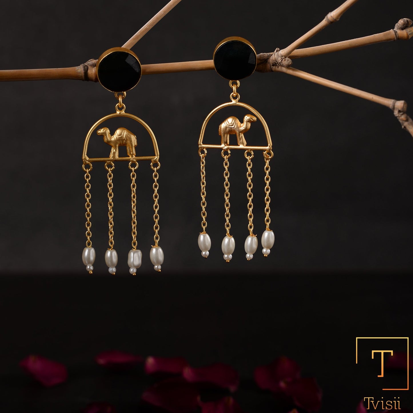 Samaira- Stone Studded Dangler Earrings