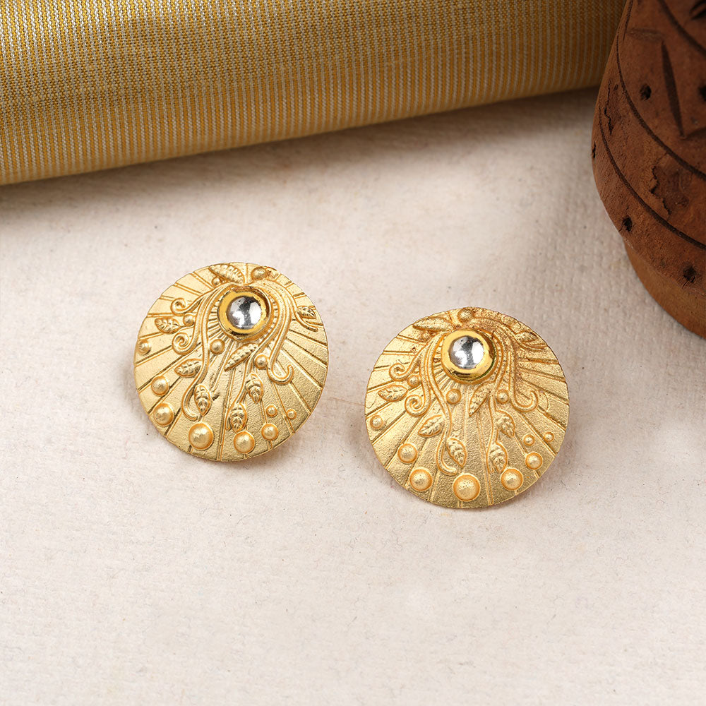 Rhea- Kundan Studded Stud Earrings