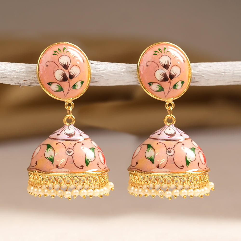 Chandni- Hanging Pearls Jhumka Earrings