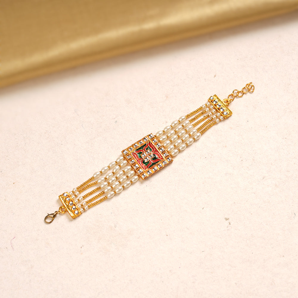 Mandira- Kundan studded Meenakari Bracelet
