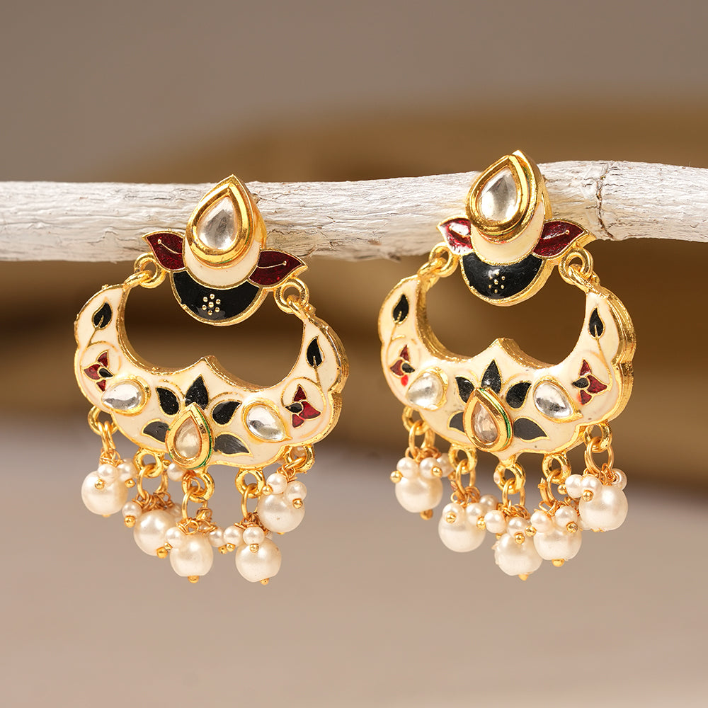 Aanya- Hanging Pearls Dangler Earrings