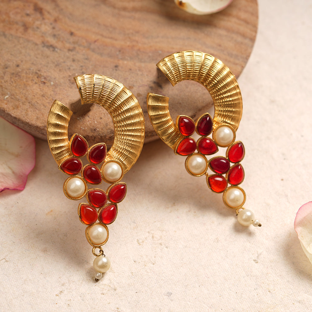 Shikha- Stone Studden Stud Earrings