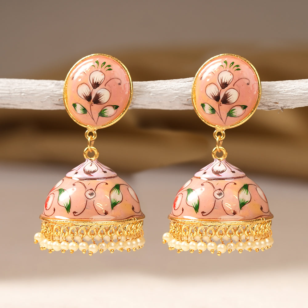 Chandni- Hanging Pearls Jhumka Earrings