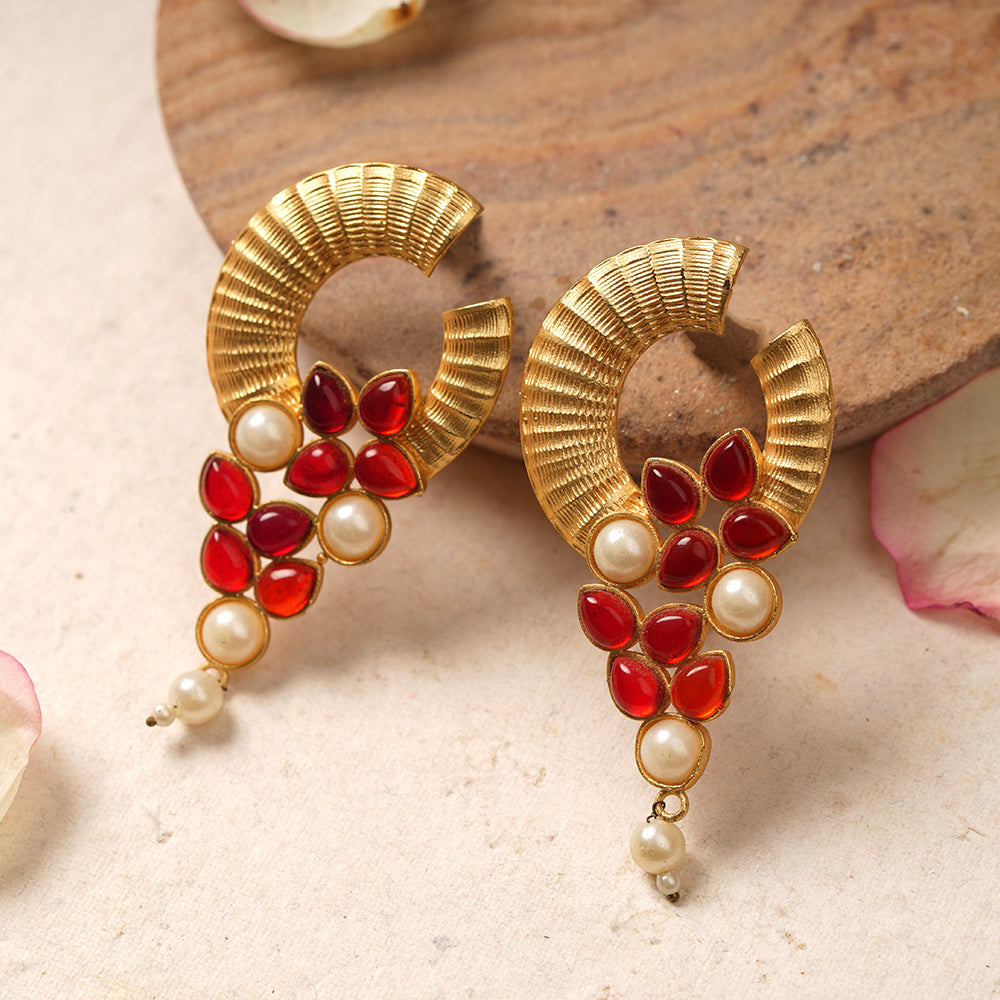 Shikha- Stone Studden Stud Earrings
