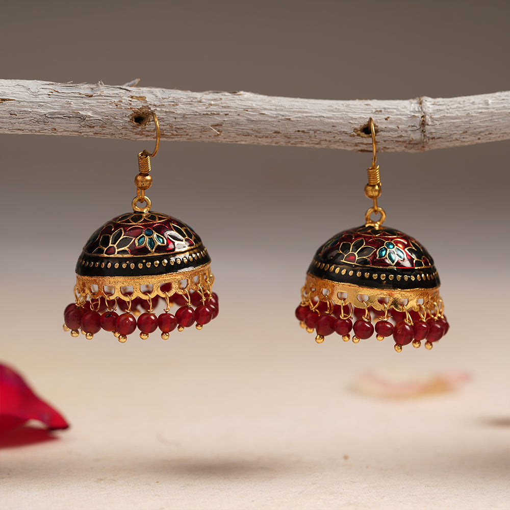 Sohini- Hanging Pearl Jhumka Earrings