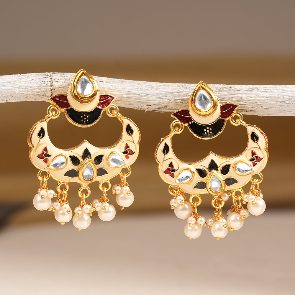 Aanya- Hanging Pearls Dangler Earrings