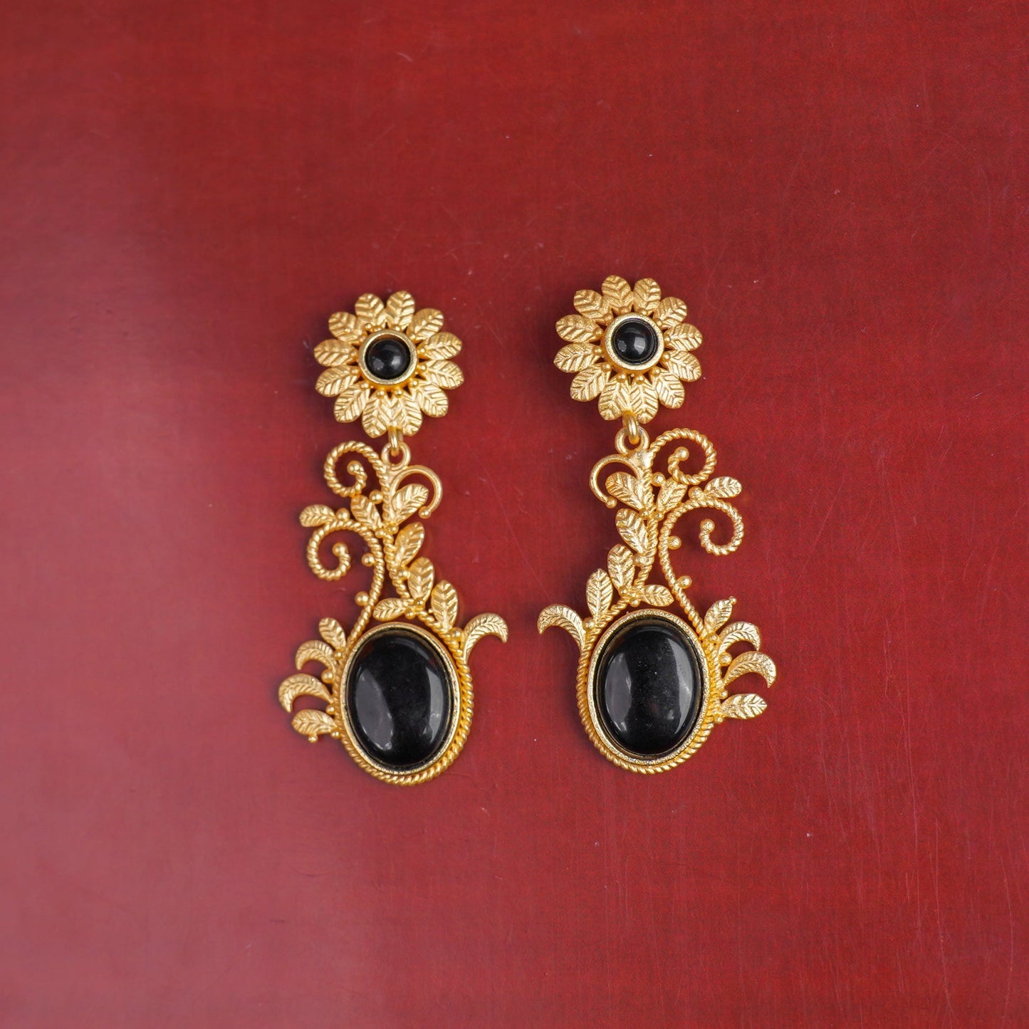 Ziya- Stone Studded Dangler Earrings