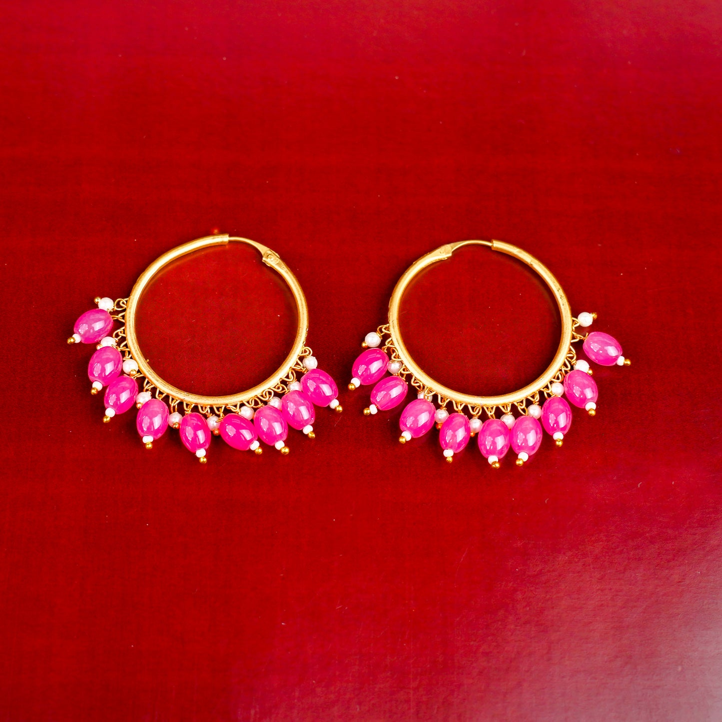 Dark Pink Matt Finished Golden Bali