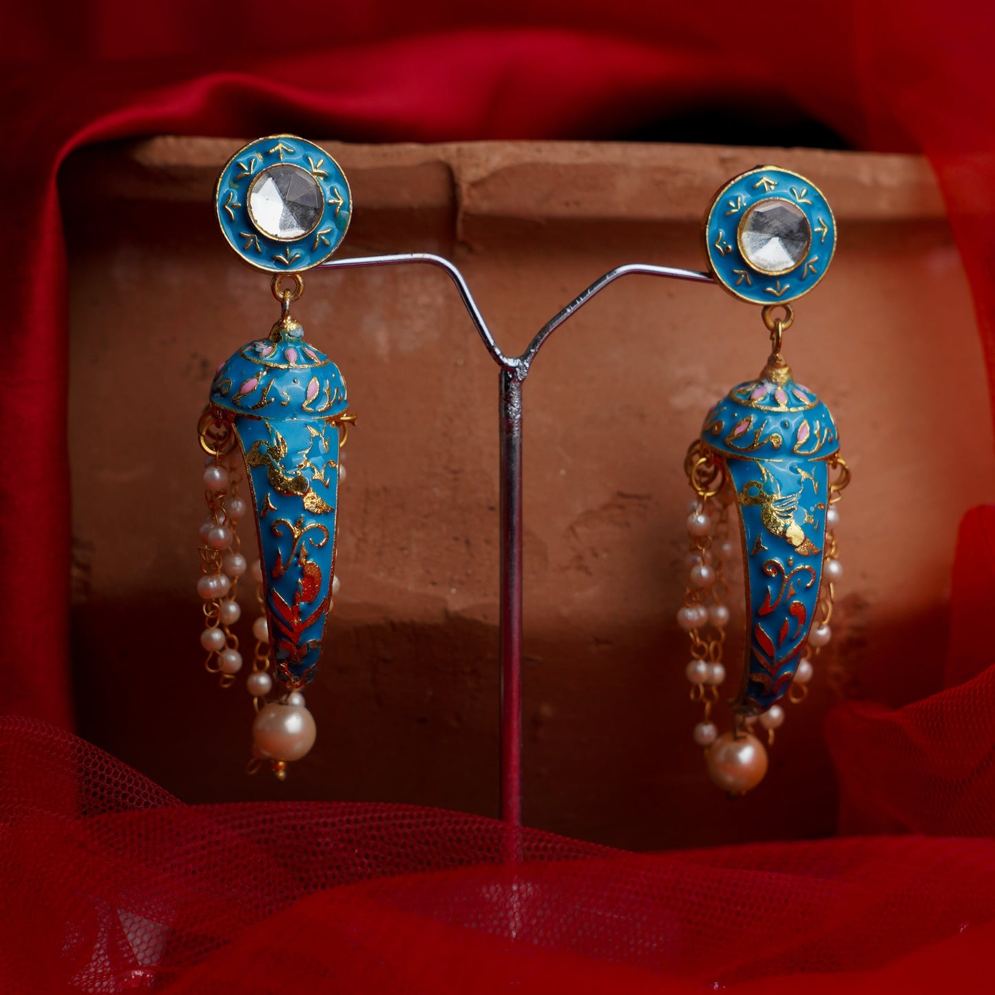 Aashna- Stone Studded Dangler Earrings