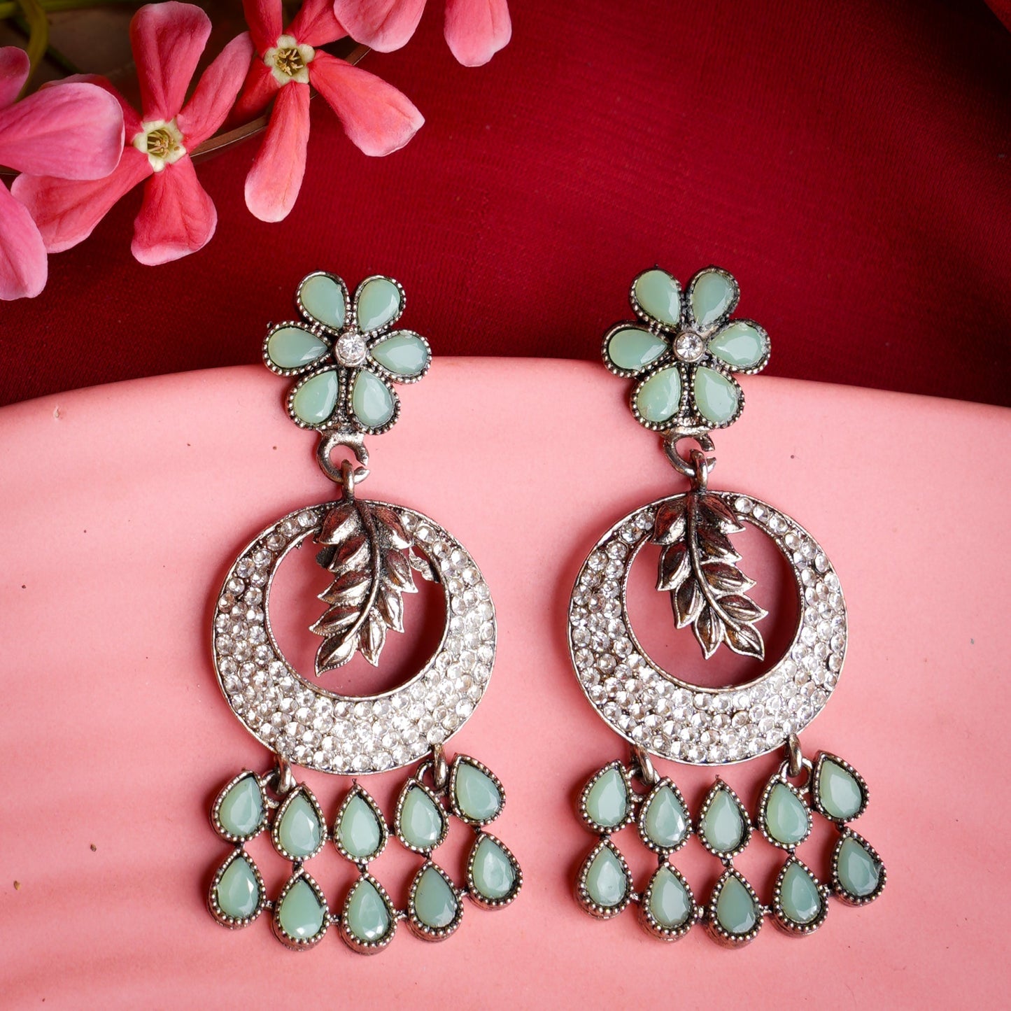 Aira- Stone Studded Dangler Earrings