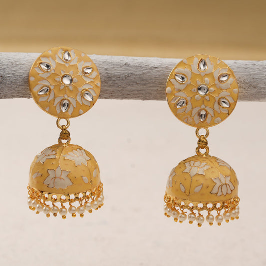 Isha- Hanging Pearl Jhumka Earrings