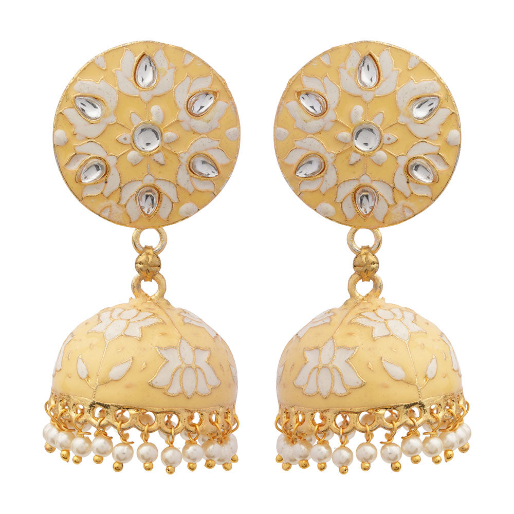 Isha- Hanging Pearl Jhumka Earrings