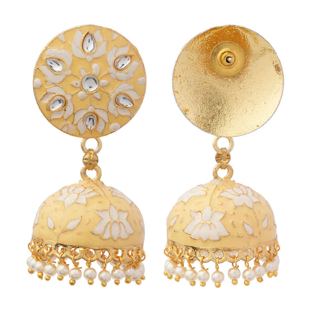 Isha- Hanging Pearl Jhumka Earrings
