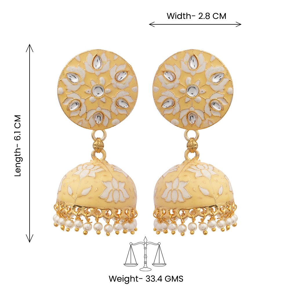 Isha- Hanging Pearl Jhumka Earrings