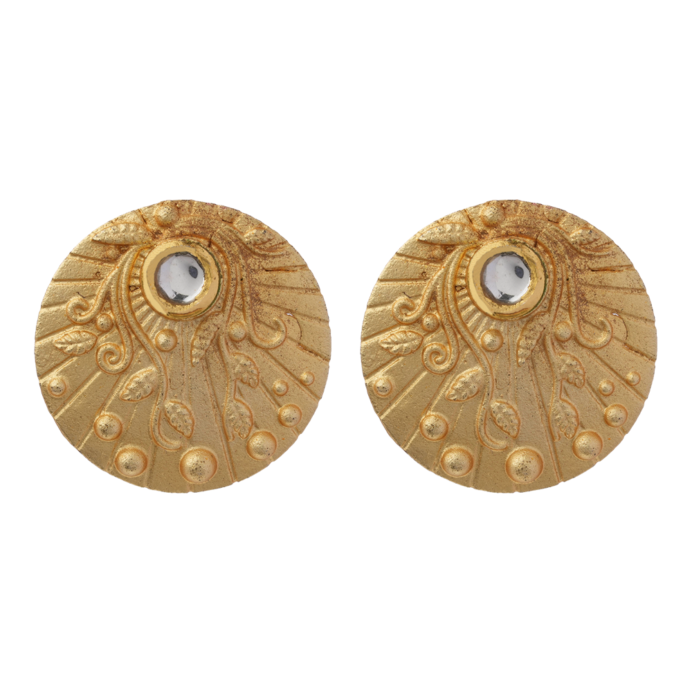 Rhea- Kundan Studded Stud Earrings