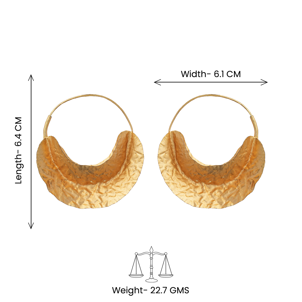 Saanvi- Golden Hoops Earrings