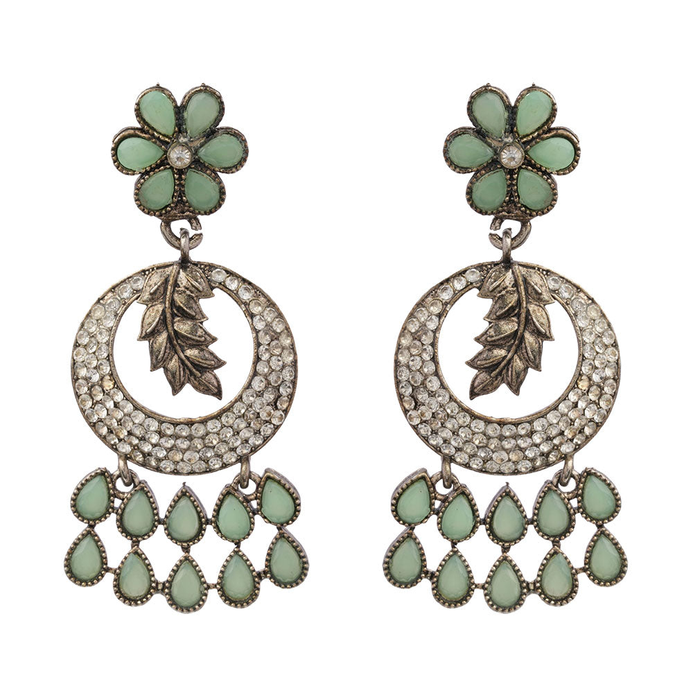 Aira- Stone Studded Dangler Earrings