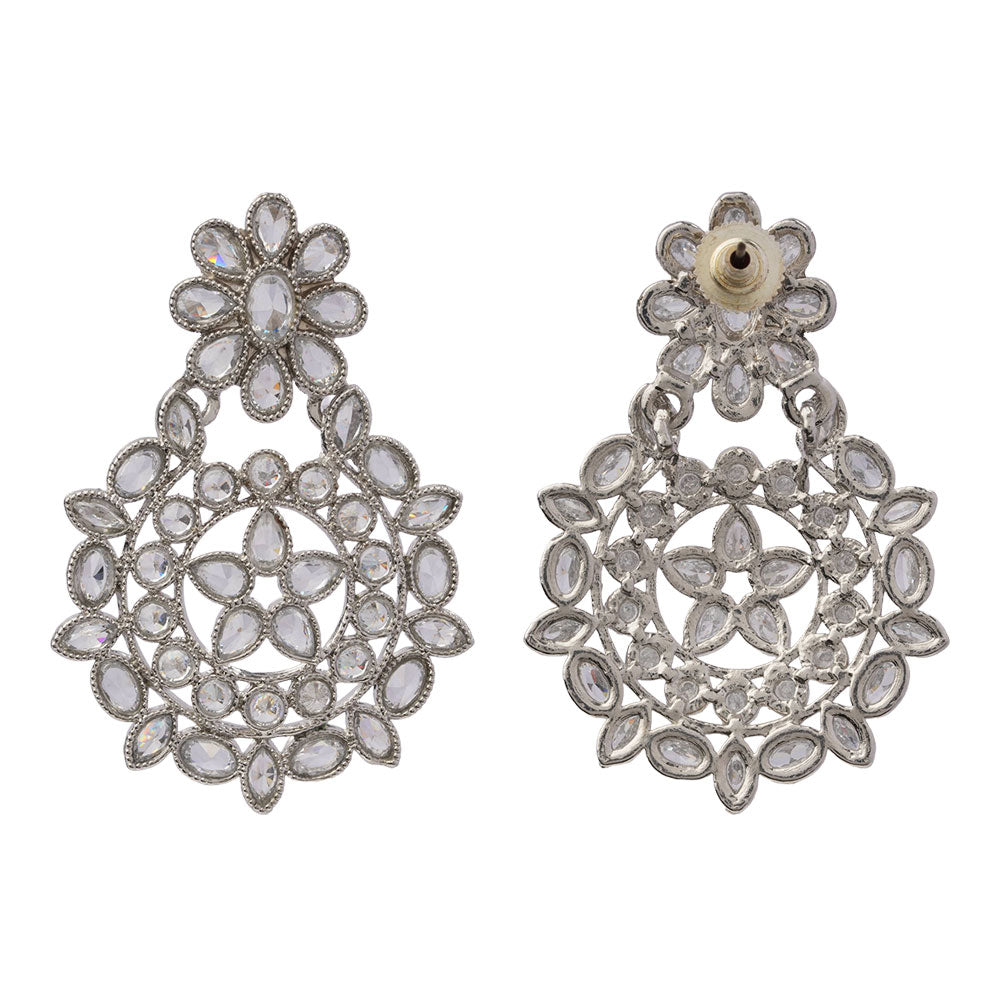 Amaya- Crystal Studded Dangler Earrings
