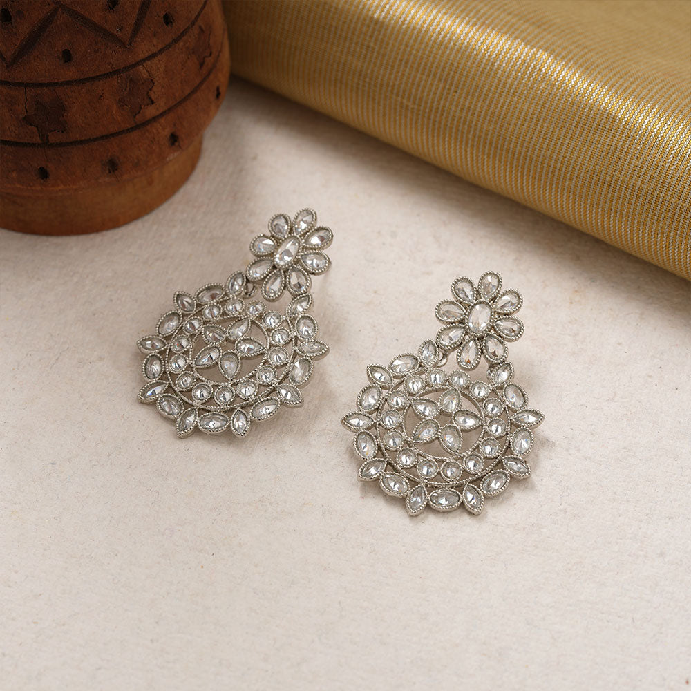 Amaya- Crystal Studded Dangler Earrings