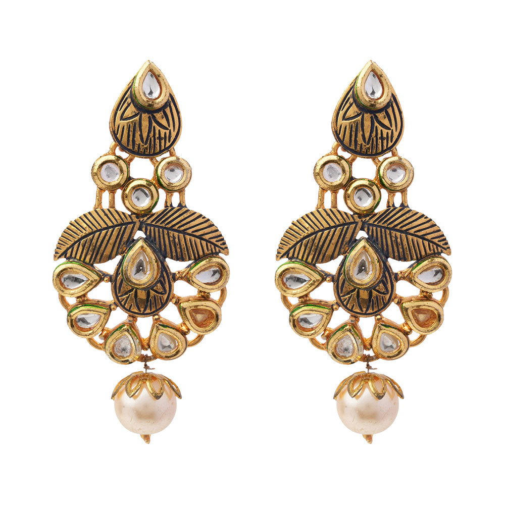Amoli – Hanging Pearl Dangler Earrings