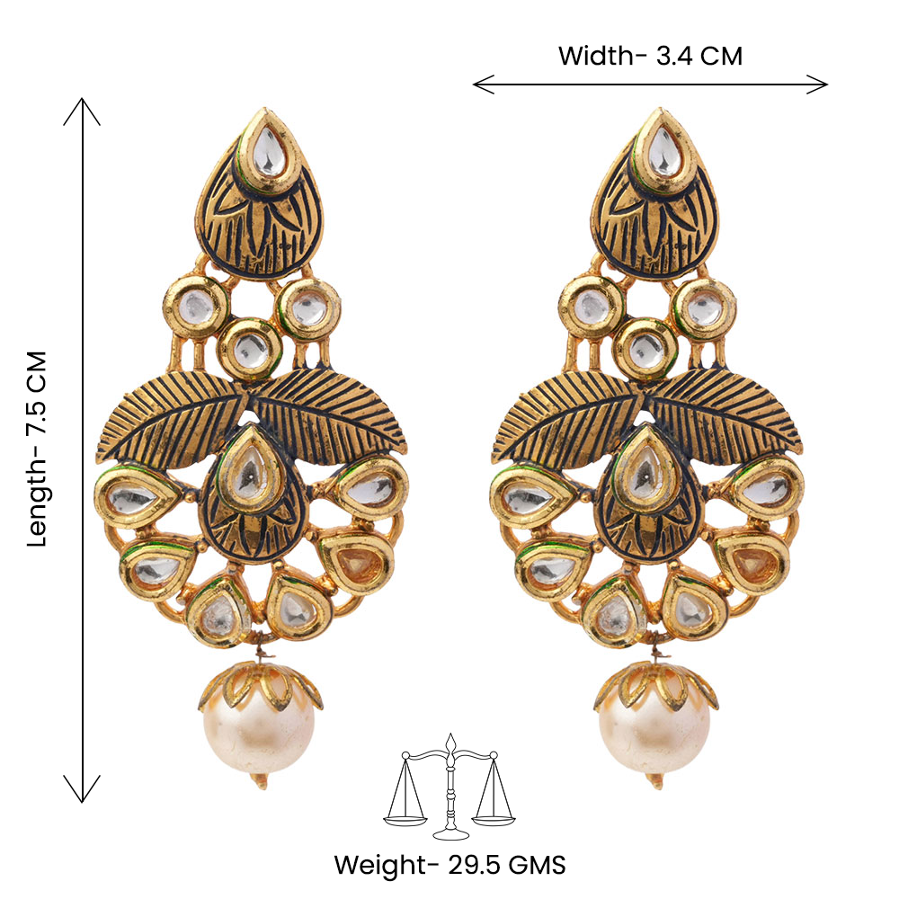 Amoli – Hanging Pearl Dangler Earrings