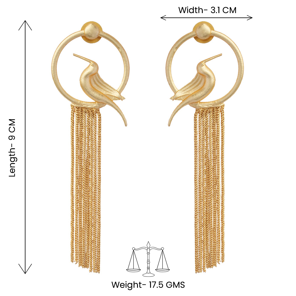 Aria- Hanging Tassles Dangler Earrings
