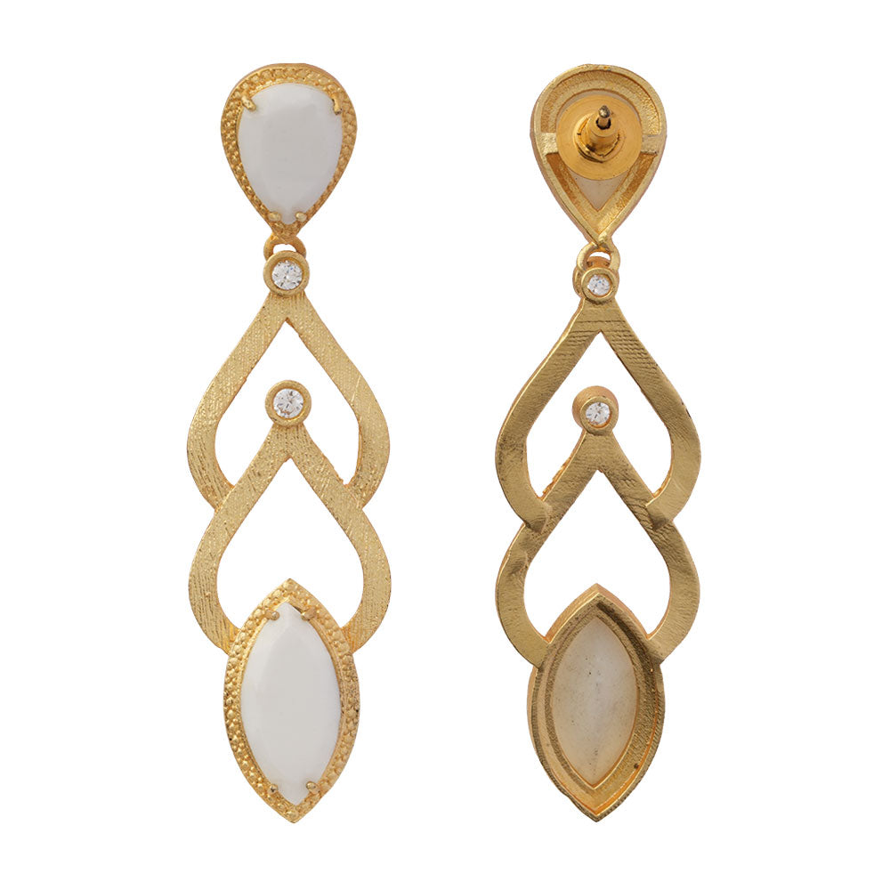 Arnika- Stone Studded Dangler Earrings