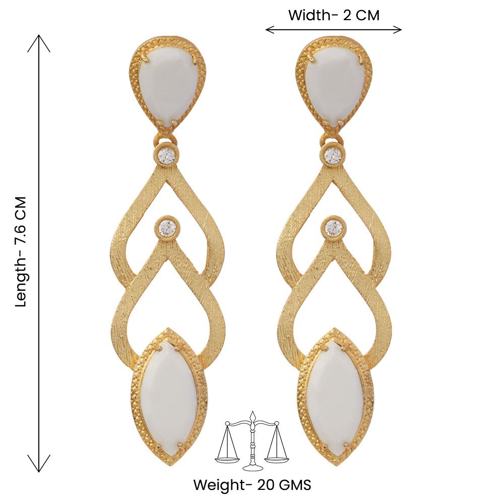 Arnika- Stone Studded Dangler Earrings