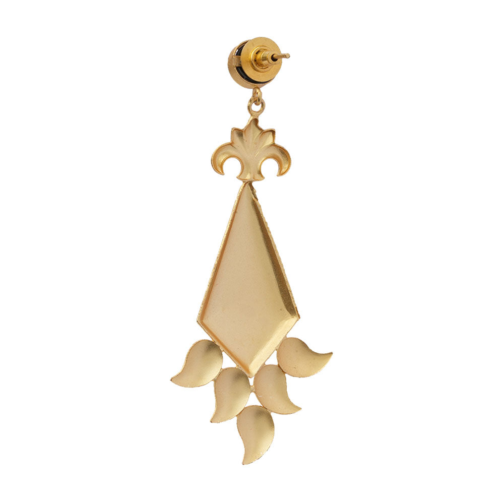 Ashvi- Stone Studded Dangler Earrings(Black)