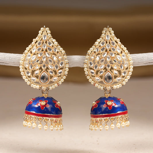 Avira- Kundan Studded jhumka earrings