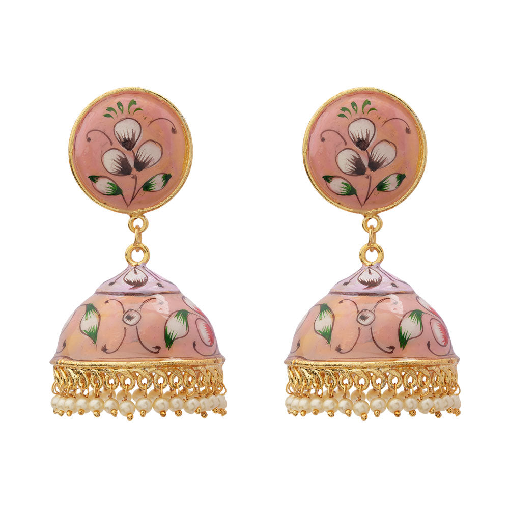 Chandni- Hanging Pearls Jhumka Earrings