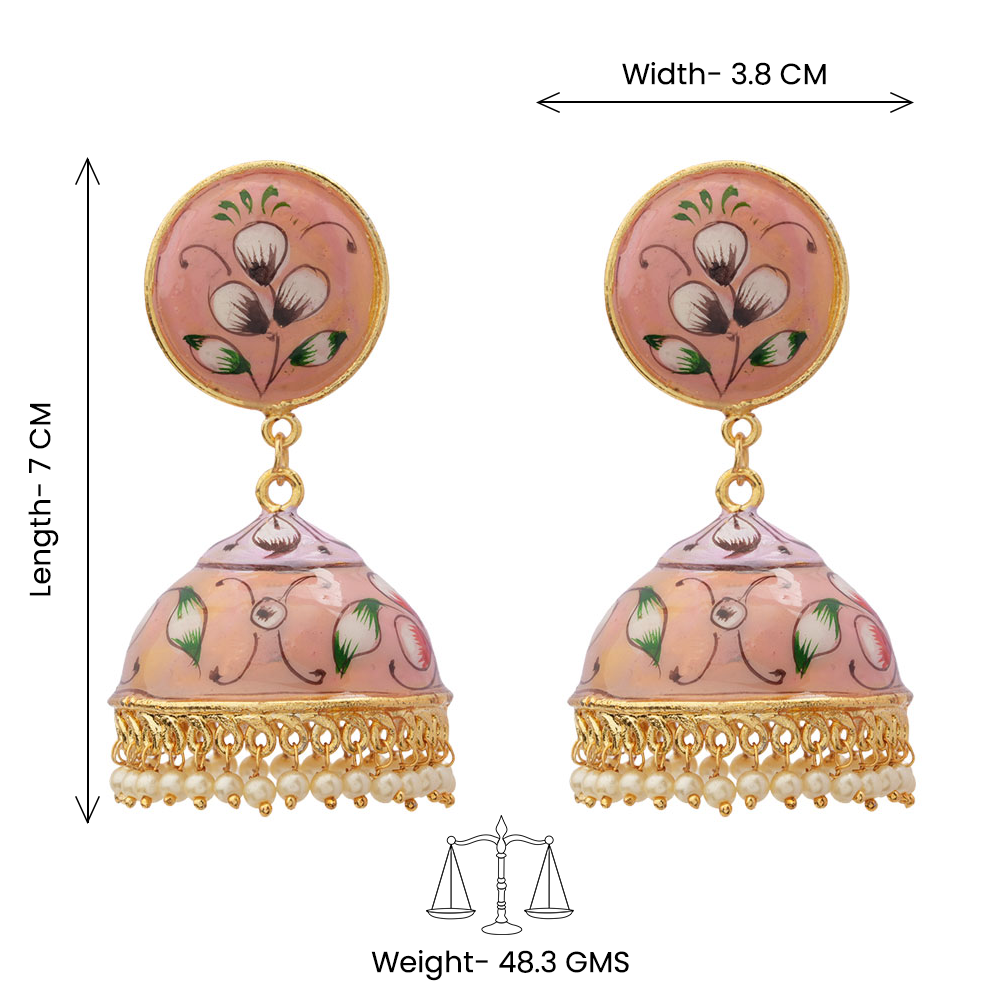 Chandni- Hanging Pearls Jhumka Earrings