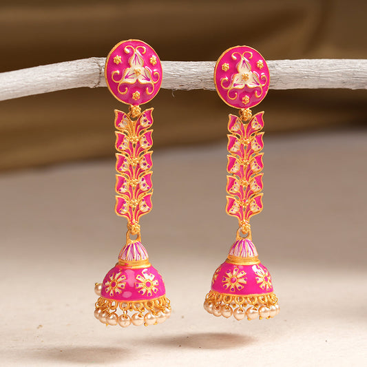 Kaira- Hanging Pearl Jhumki Earrings