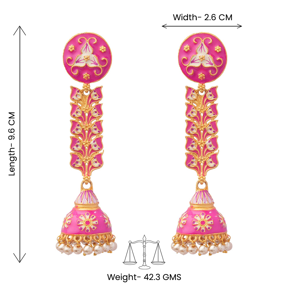 Kaira- Hanging Pearl Jhumki Earrings