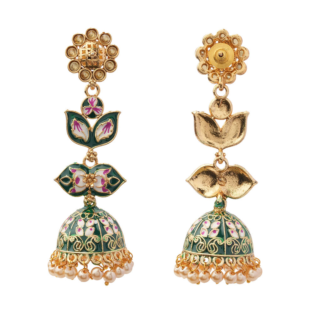 Kaira- Hanging Pearl Jhumki Earrings