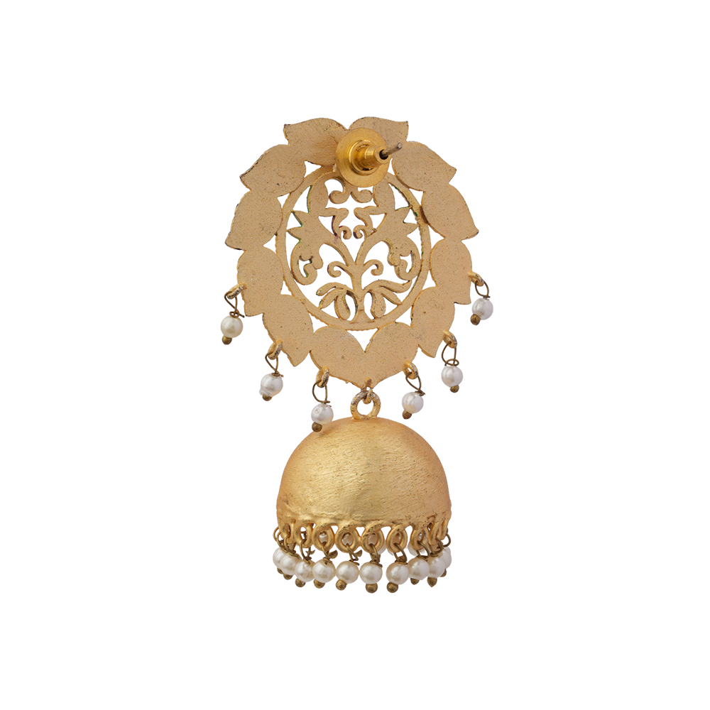 Lekha- Hanging Pearl Jhumka Earrings