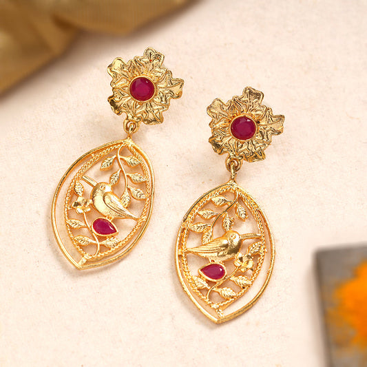 Meera- Stone Studded Stud Earrings