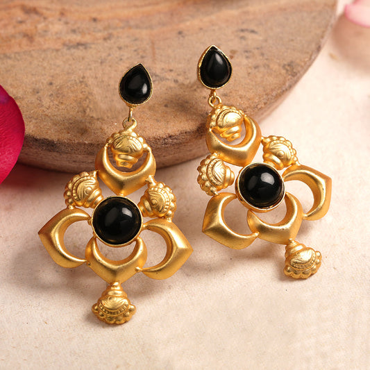Nira- Stone Studded Dangler Earrings