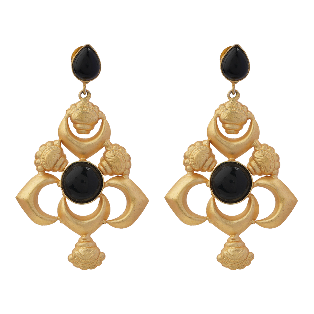 Nira- Stone Studded Dangler Earrings