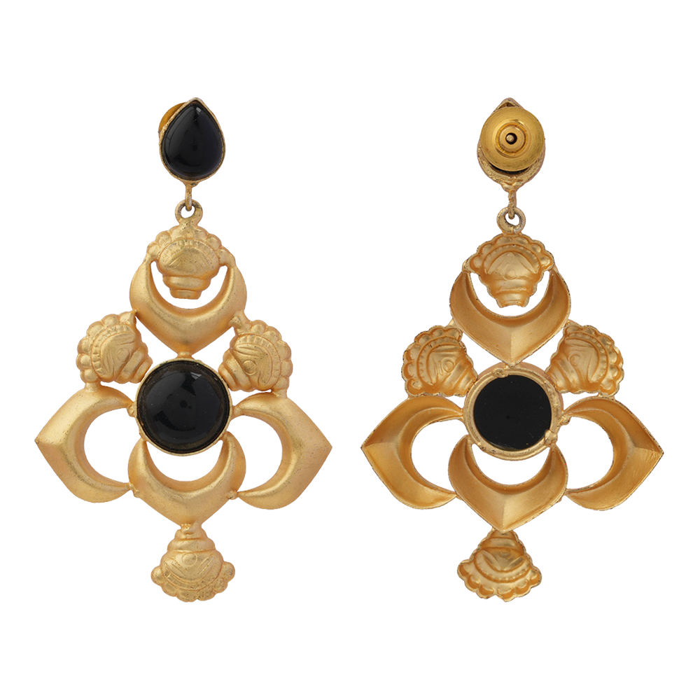 Nira- Stone Studded Dangler Earrings