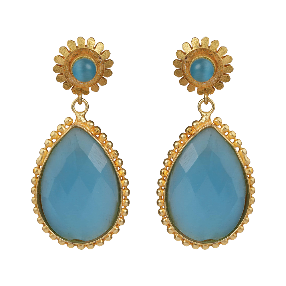 Nisha- Stone Studded Dangler Earrings