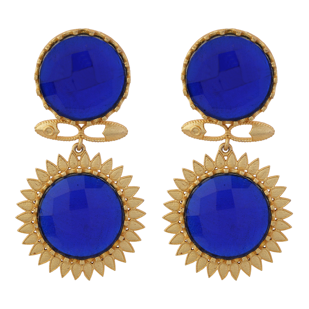 Ranya- Stone Studded Dangler Earrings