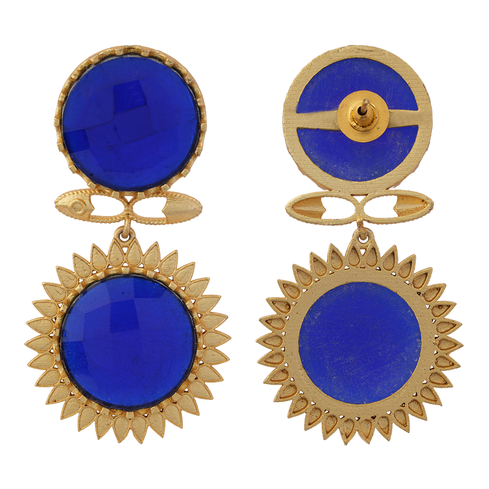 Ranya- Stone Studded Dangler Earrings