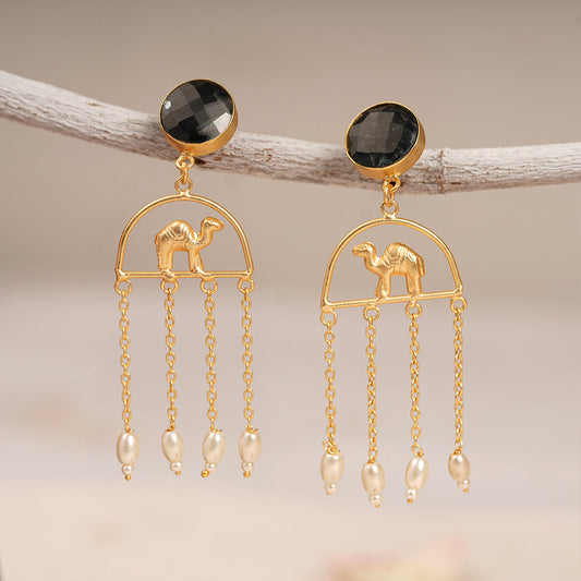 Samaira- Stone Studded Dangler Earrings