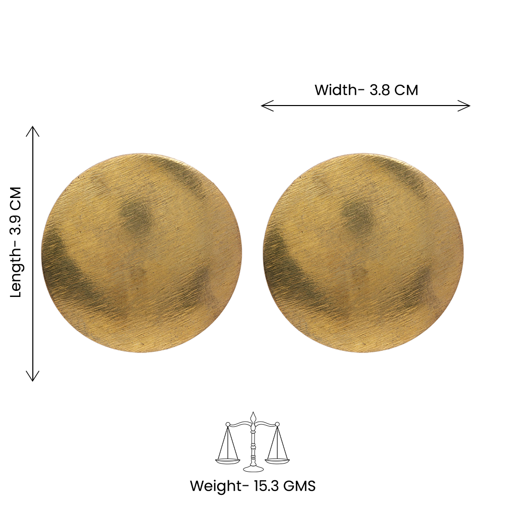 Shaina- Golden Stud Earrings